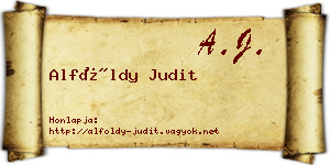 Alföldy Judit névjegykártya